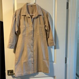 Young Fabulous & Broke Beige Denim Dress